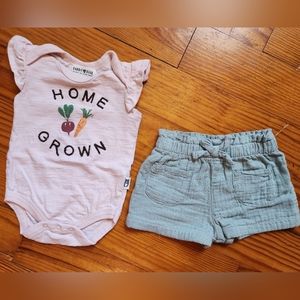 Rabbit Bear Organic Two Piece Outfit 3-6 Months